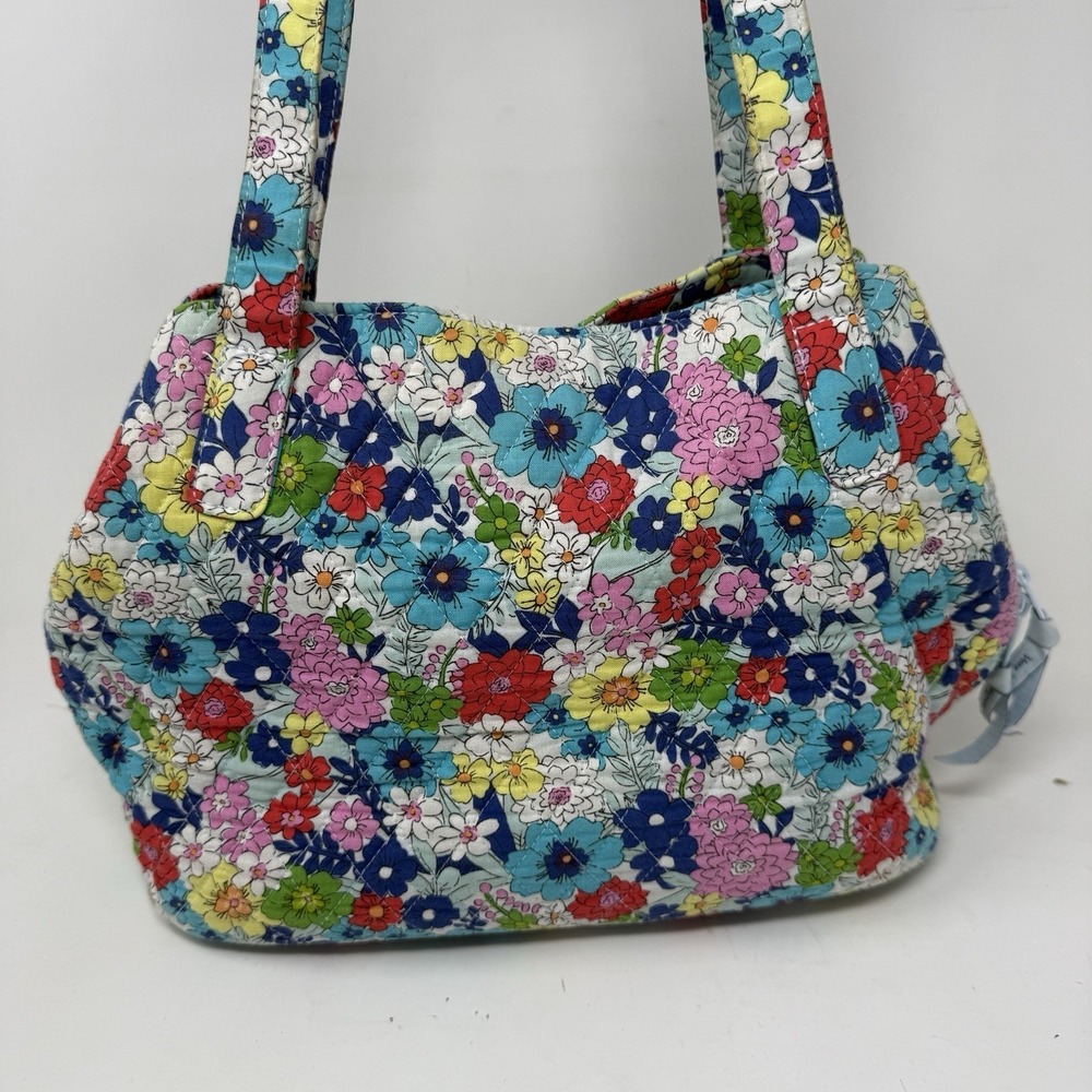 Vera Bradley Shoulder Bag Triple Compartment Far Out Floral Quilted Purse Boho - Picture 4 of 14